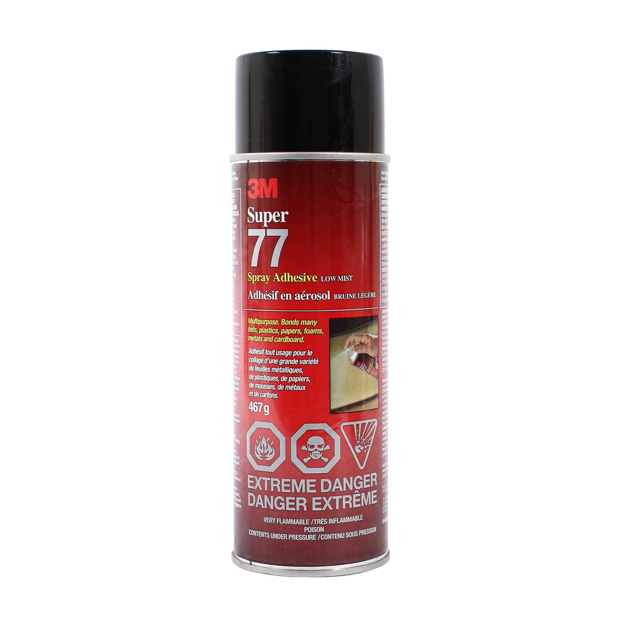 Super77 Multipurpose Spray Adhesive - Strong, Fast-Drying Glue for Crafts, DIY Projects, Woodworking & Home Repairs - Perfect for Foam, Fabric, Paper & More
