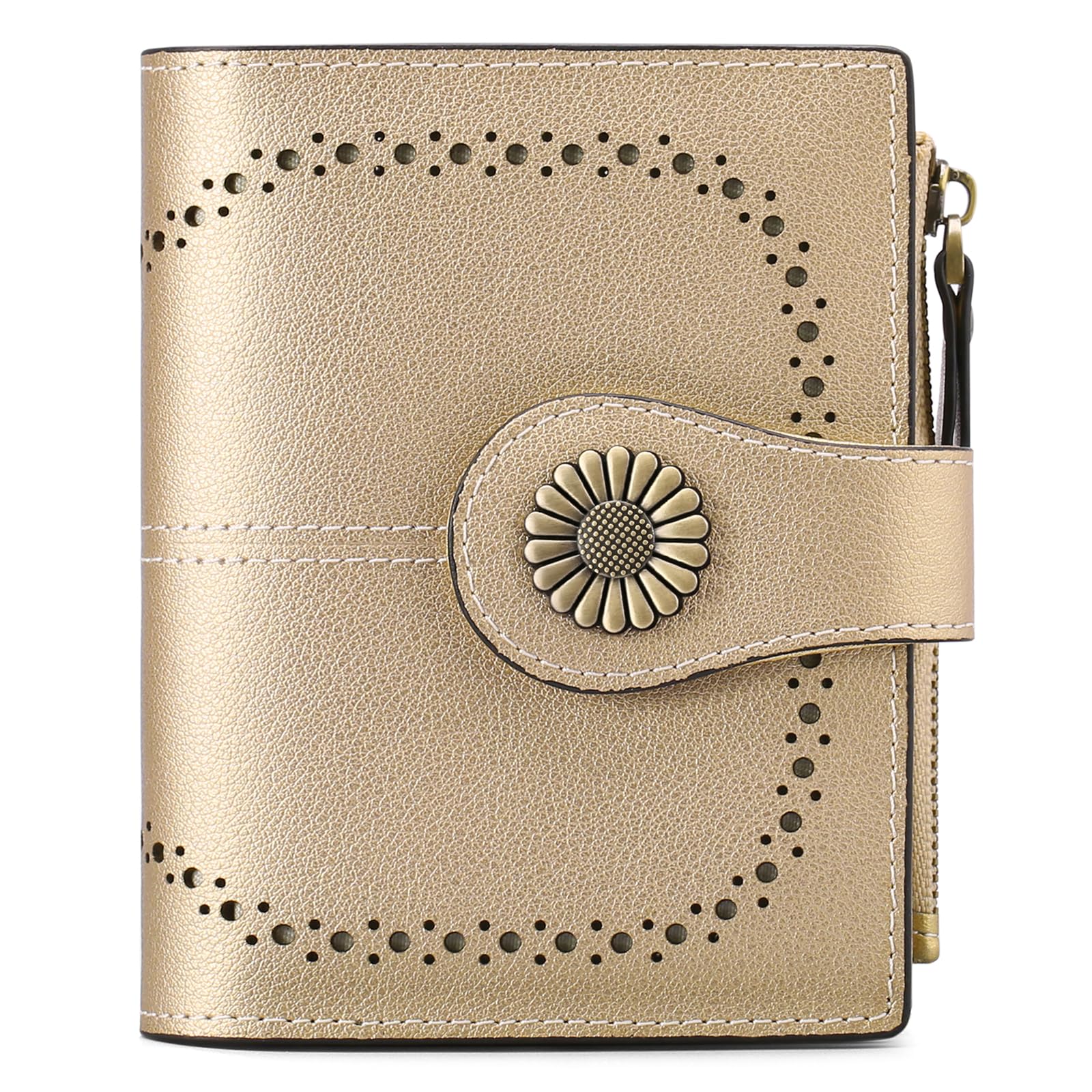 SENDEFN Women's RFID Blocking Leather Bifold Wallet - Slim Credit Card Holder with ID Window - Perfect for Travel, Work & Everyday Use
