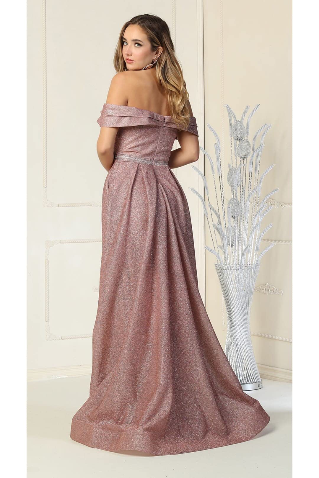 Elegant Red Carpet Glitter Formal Gown for Women - Perfect for Prom, Evening Parties & Special Occasions