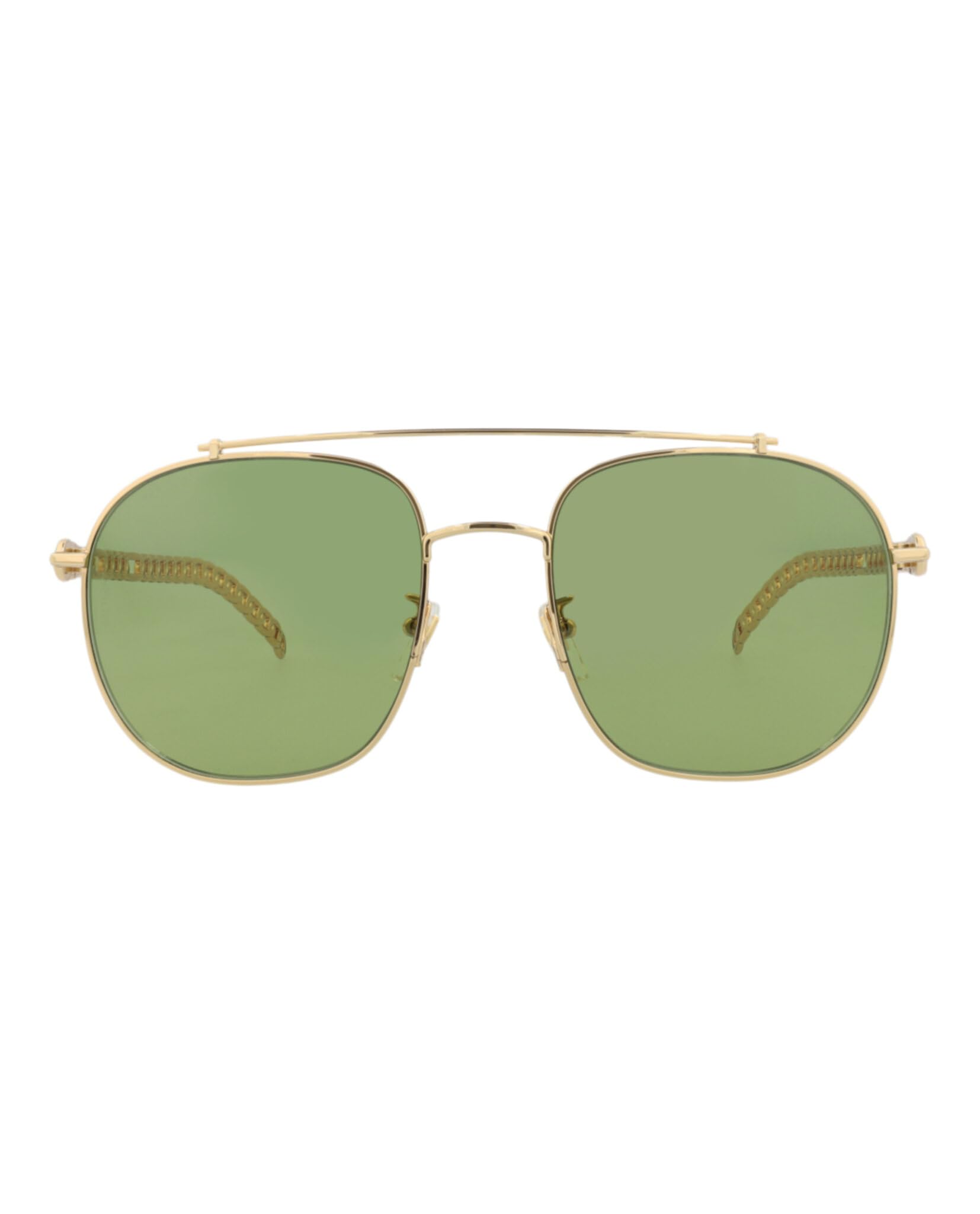Gucci Square-Frame Metal Sunglasses for Women & Men - UV Protection Polarized Luxury Fashion Shades - Perfect for Beach, Driving & Outdoor Activities