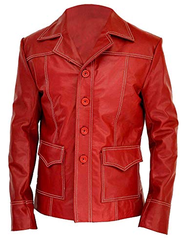 Fc Red Faux Leather Coat