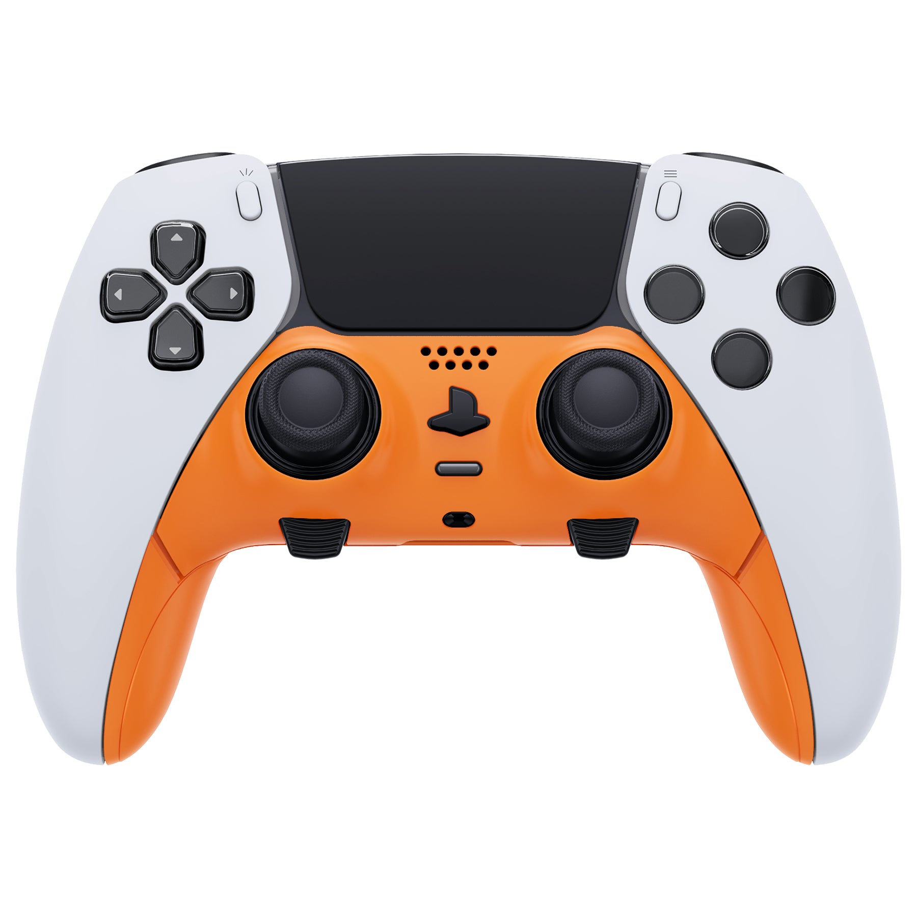 eXtremeRate Orange PS5 Edge Controller Shell - DIY Replacement Front & Back Cover with Custom Plates | Compatible with PS5 Edge Controller (CXQEGP002) | Gaming Accessories for Enhanced Customization & Style