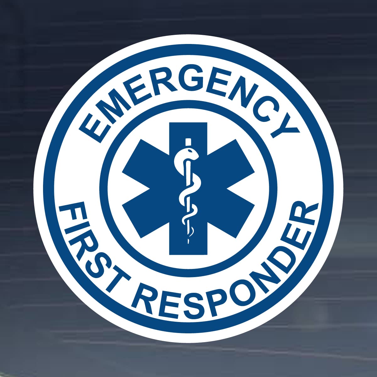 Emergency First Responder Hard Hat Vinyl Decal - 4 Inch Full Color Circle Arc Design - Perfect for Firefighters, EMTs, Construction Workers & Safety Professionals