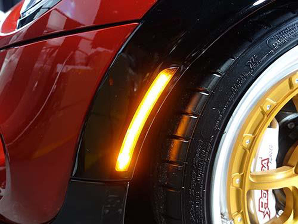 Amber/Red Full LED Side Marker Light for Gen3 MINI Cooper F55 F56 F57 - Clear Lens, Enhanced Visibility & Safety - Perfect for Night Driving & Custom Car Upgrades