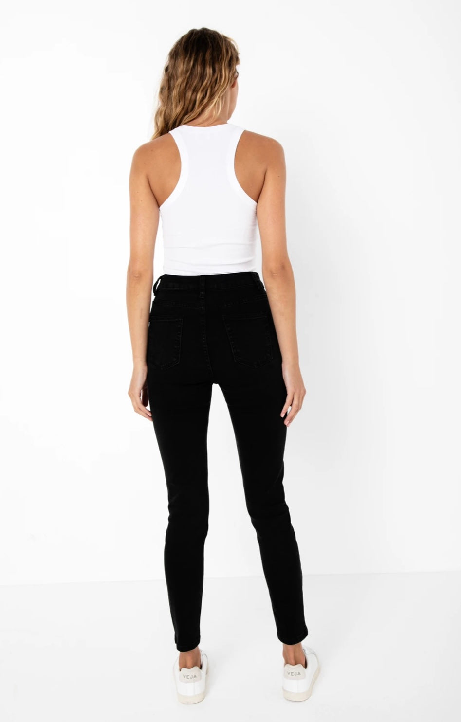 Natasha High Waist Skinny Jeans for Women - Stretch Denim Pants, Slim Fit, Comfortable & Trendy (Black, Size 6) - Perfect for Casual Wear, Office & Night Out