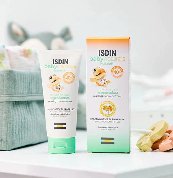 Isdin Baby Naturals Nutraisdin ZN40 Nappy Rash Ointment 50ml - Gentle Diaper Cream for Baby's Sensitive Skin, Perfect for Daily Use & Overnight Protection