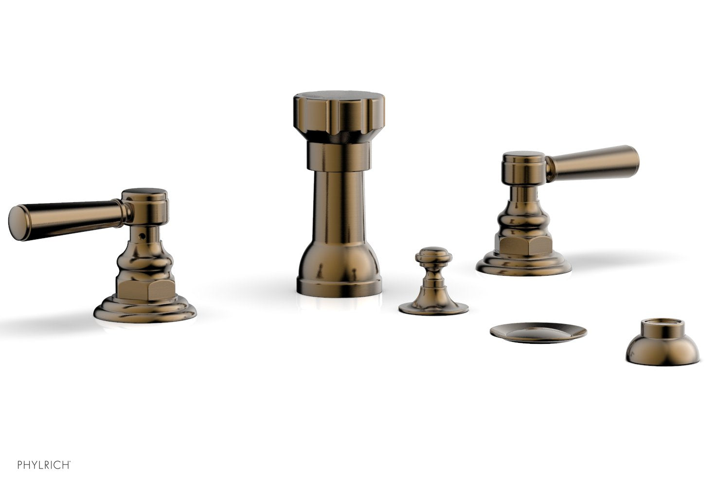 Premium HENRI 4-Hole Bidet Faucet Set with Lever Handles - Chrome Finish for Modern Bathrooms | Ideal for Bathroom Renovation & Luxury Home Upgrades