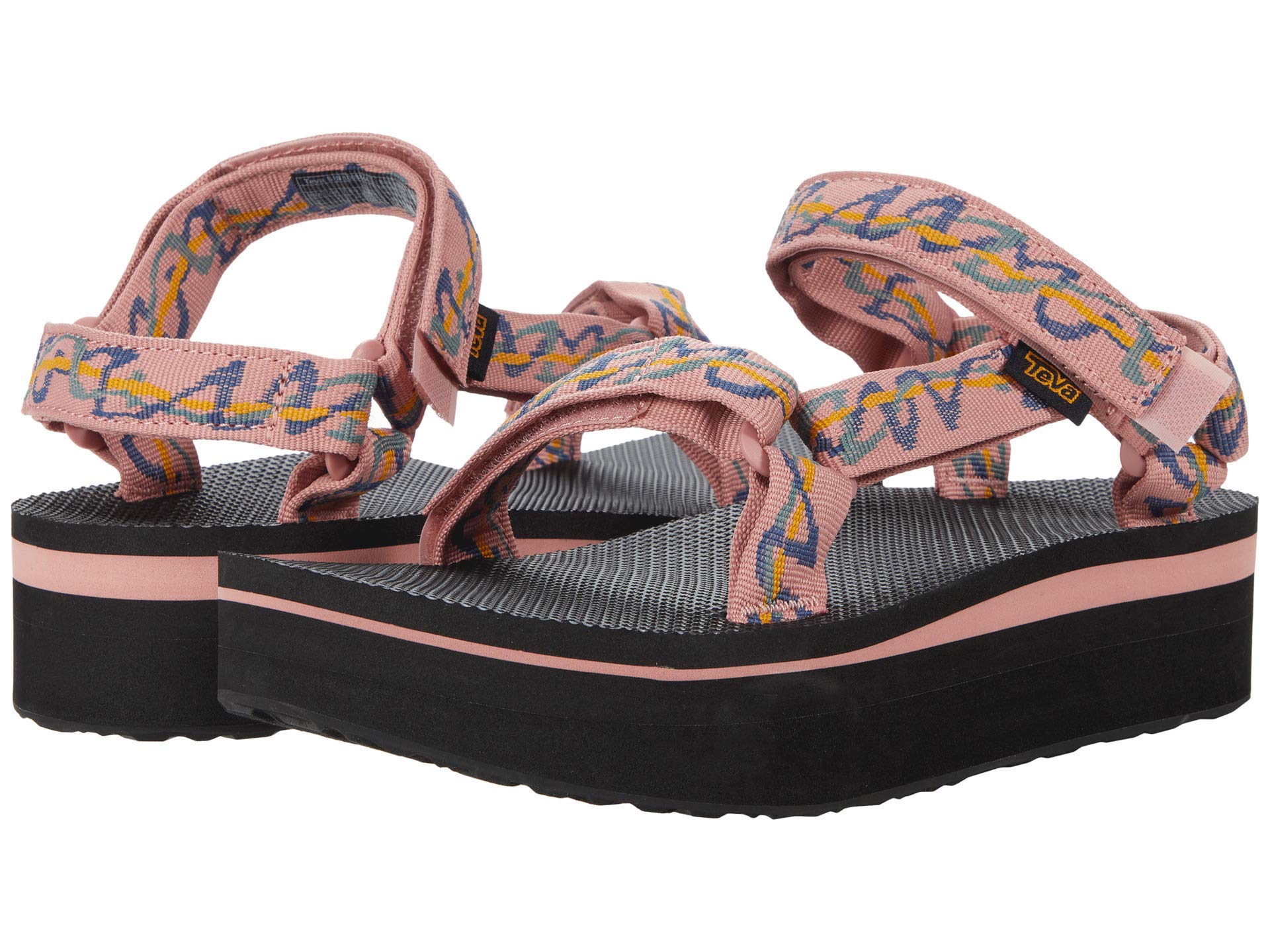 Teva Women's Flatform Universal Sandal - Comfortable & Stylish Ziggy Rose Tan Sandals for Walking, Hiking & Beach | Size 11