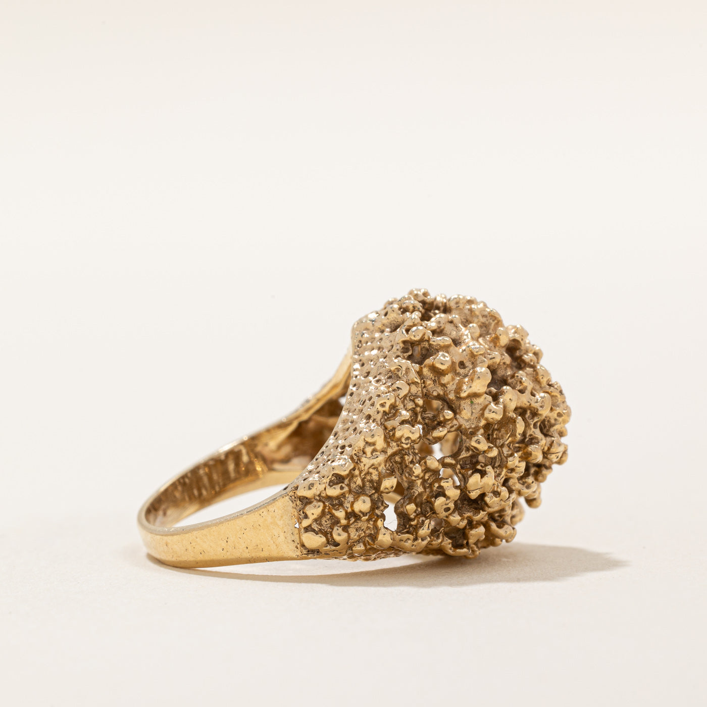 14K Yellow Gold Cocktail Ring for Women - Size 5.5 - Elegant Statement Jewelry for Parties, Weddings & Special Occasions