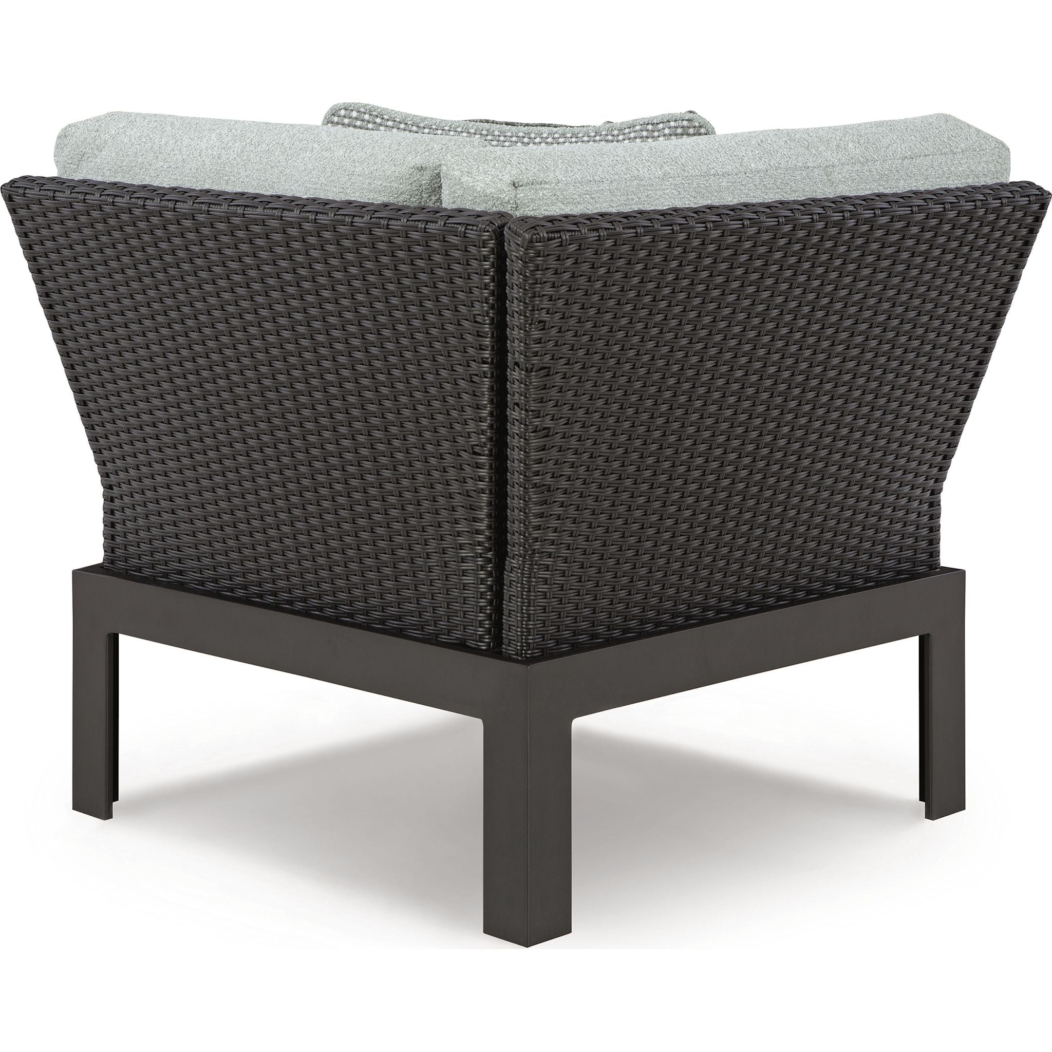 Beachloft Outdoor Modular Corner Chair with Cushion - Black/Gray - Waterproof & Durable Patio Furniture for Poolside, Garden, and Backyard Relaxation