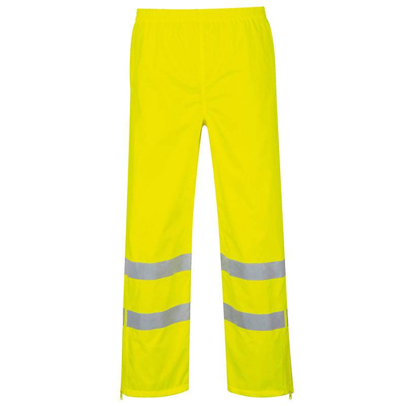 Portwest PW117 High Visibility Breathable Safety Trousers - Reflective Work Pants for Construction, Road Workers & Outdoor Activities