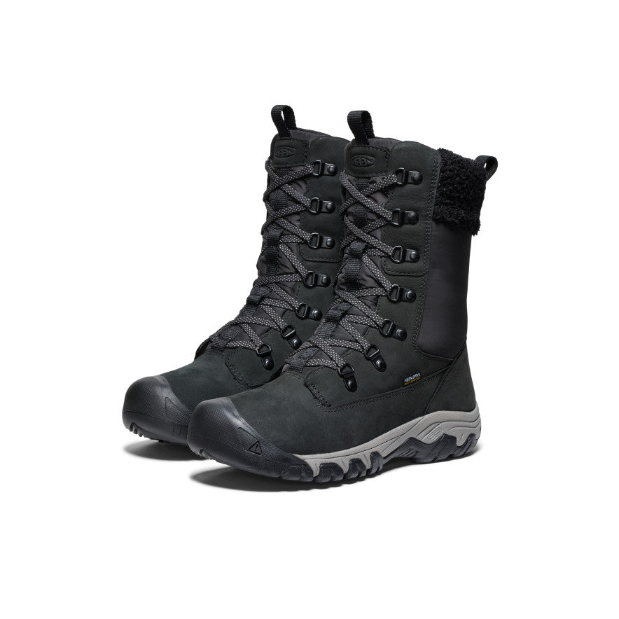 Women's Greta Tall Waterproof Winter Boots - Black/Black | Slip-Resistant & Warm | Perfect for Snow, Rain & Outdoor Activities