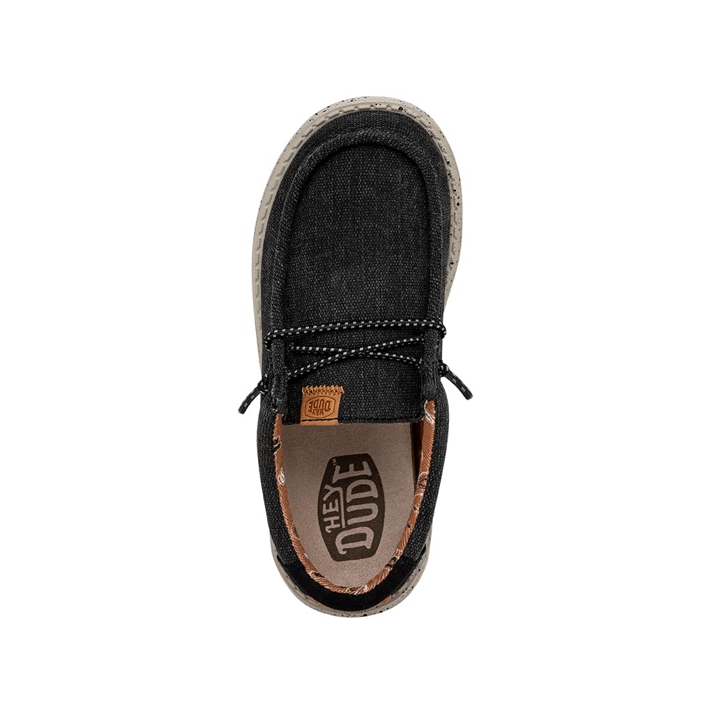 Hey Dude Wally Linen Shoes for Boys - Lightweight & Comfortable Casual Sneakers - Perfect for School, Play & Everyday Wear