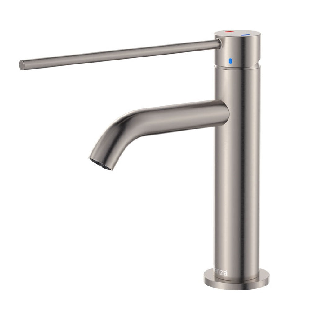 Fienza 228103DBN Kaya Care Basin Mixer Faucet in Brushed Nickel Finish - Perfect for Bathroom Sink, Vanity, and Powder Room Installation