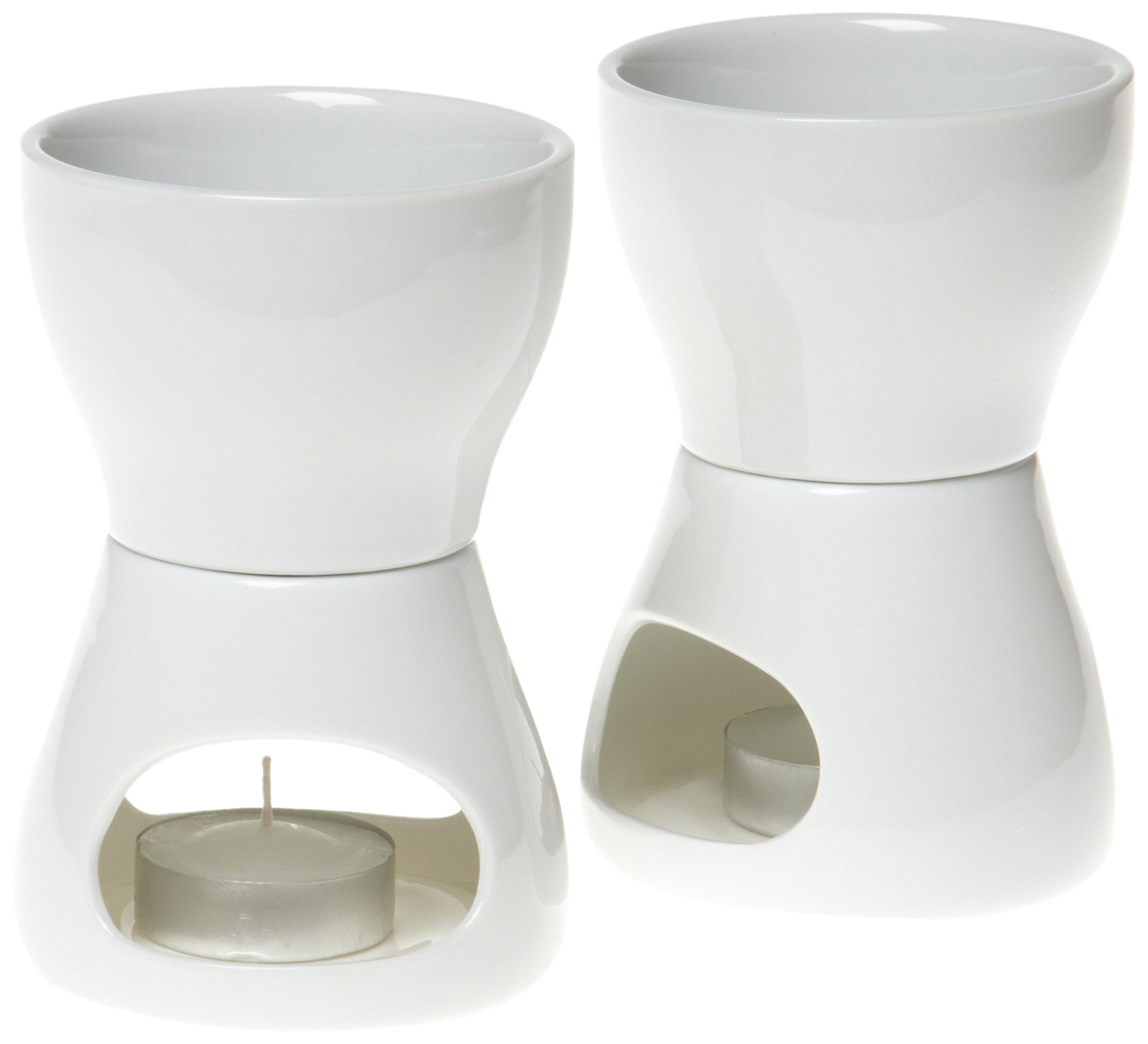 Norpro 213 Porcelain Butter Warmer Set - 2-Piece Stainless Steel & Ceramic Butter Melting Pot for Cooking, Baking & Fondue - Perfect for Kitchens, Restaurants & Gift Giving