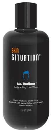 Mr. Radiant Daily Face Wash & Mr. Brilliant Face Moisturizer Set with Travel Toiletry Bag - Gentle Cleansing & Hydrating Skincare Routine for Men - Perfect for Daily Use, Gym, Travel & Gifts