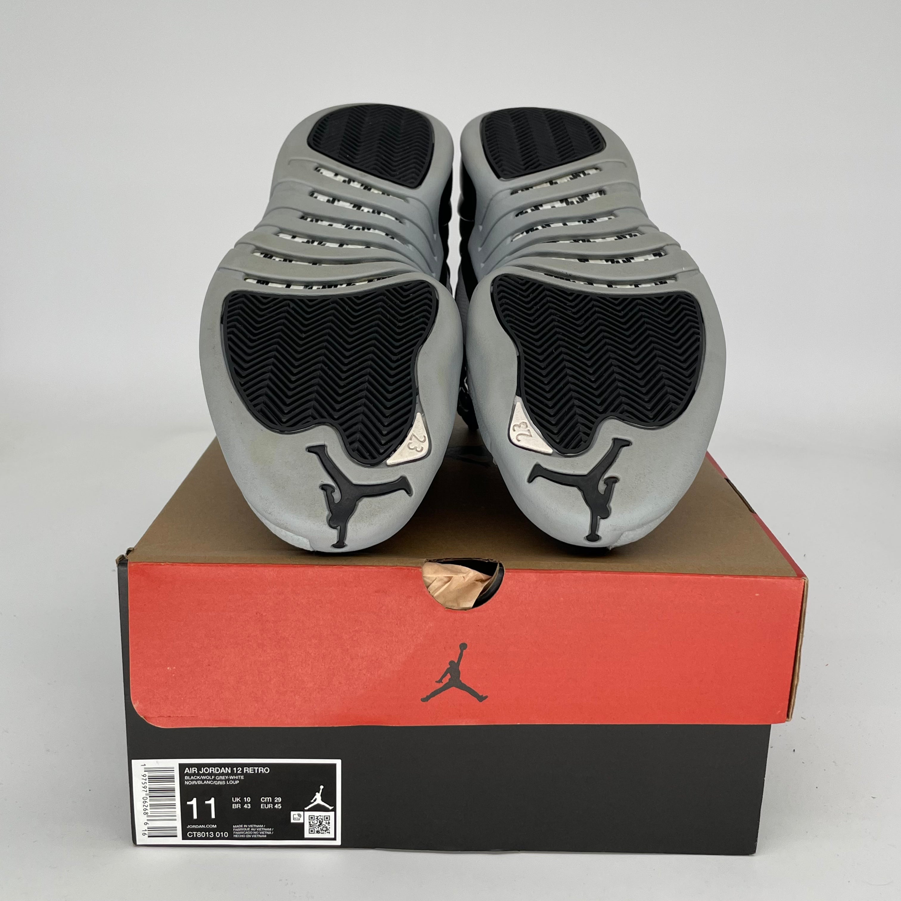 Air Jordan 12 'Barons' Men's Basketball Shoes Size 11 - Black/White CT8013-010 | Retro Sneakers for Sports & Streetwear Fashion
