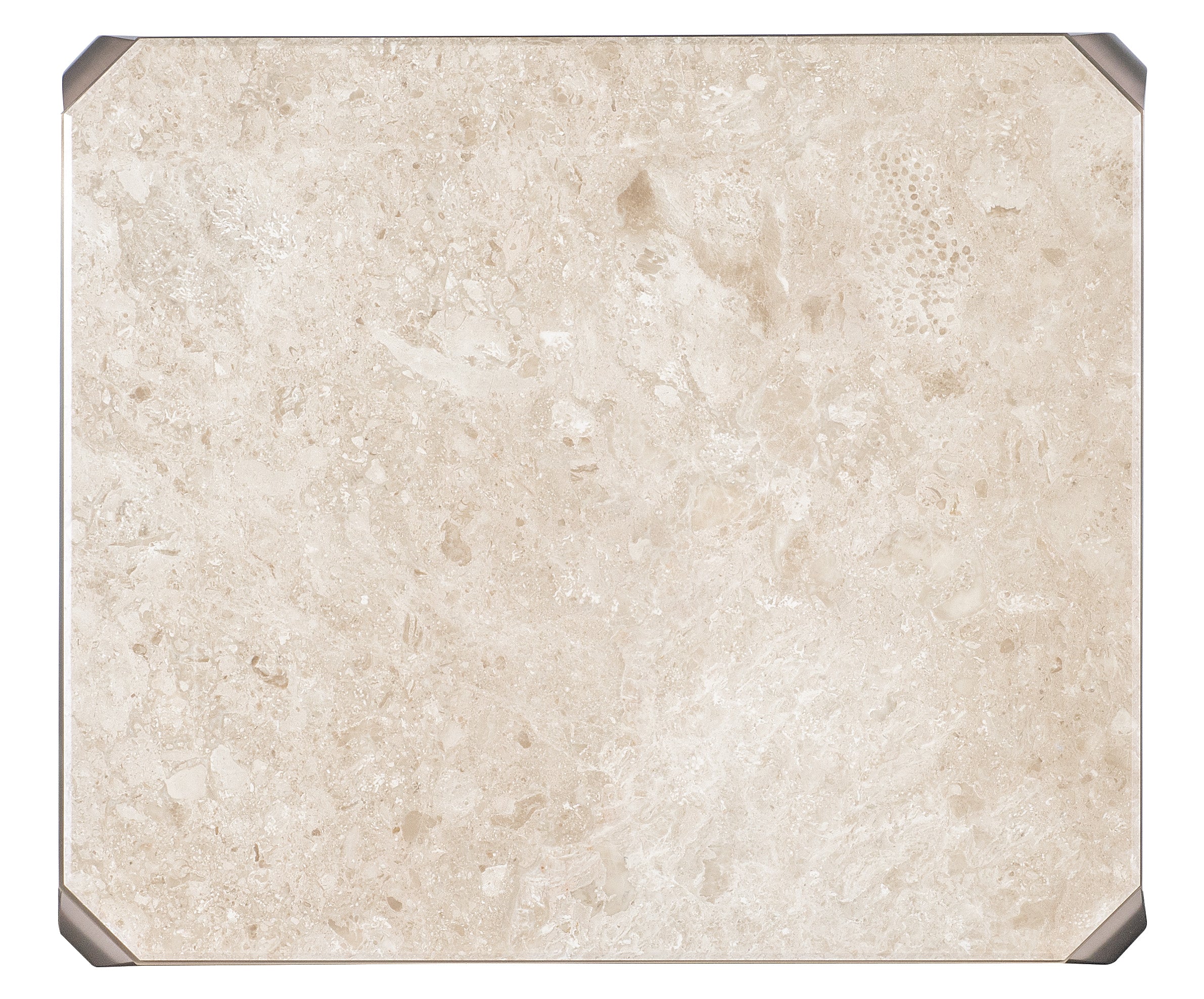 Bella Donna Rectangle Stone Top End Table - Modern Accent Table for Living Room, Bedroom, or Office - Durable & Stylish Side Table with Natural Stone Surface