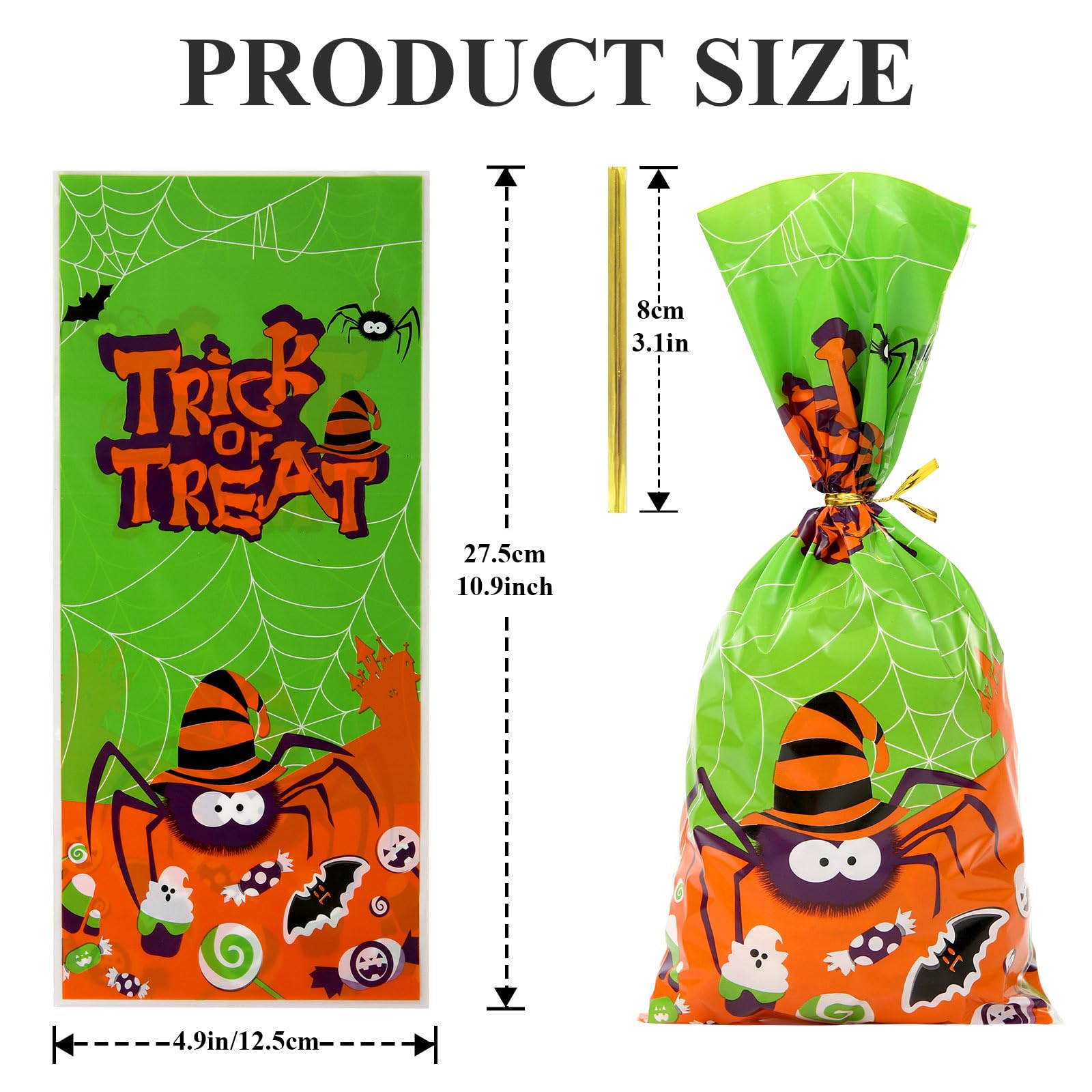 Artby7 Halloween Treat Bags - 50 Pack 4.9