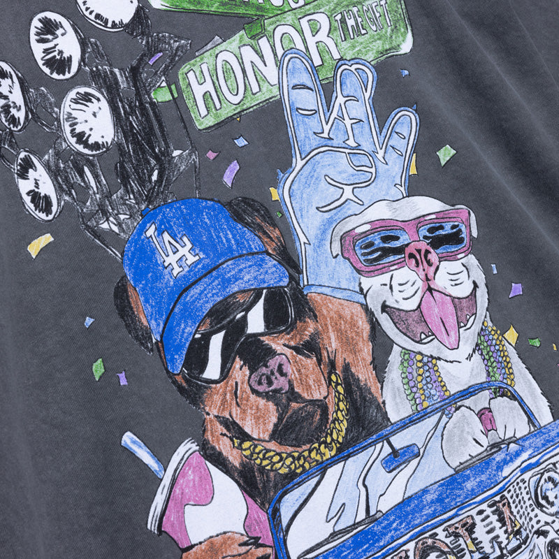 Honor The Gift x Politics Tailgate T-Shirt - Pigment Black - Stylish Graphic Tee for Casual Wear, Street Fashion & Everyday Outfits