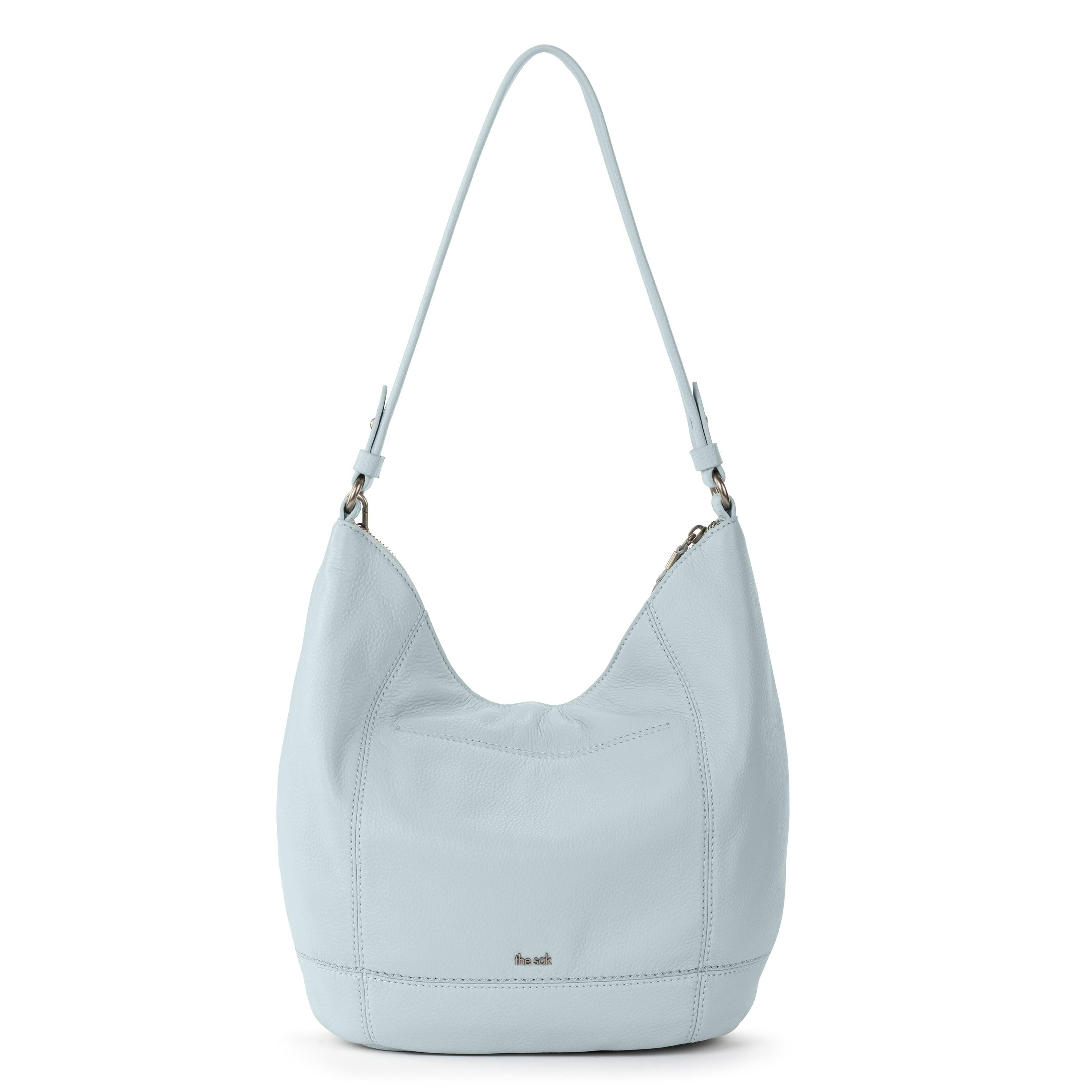 Sequoia Hobo Leather Handbag - Genuine Leather Crossbody Purse for Women in Ice Blue | Perfect for Work, Travel & Everyday Use
