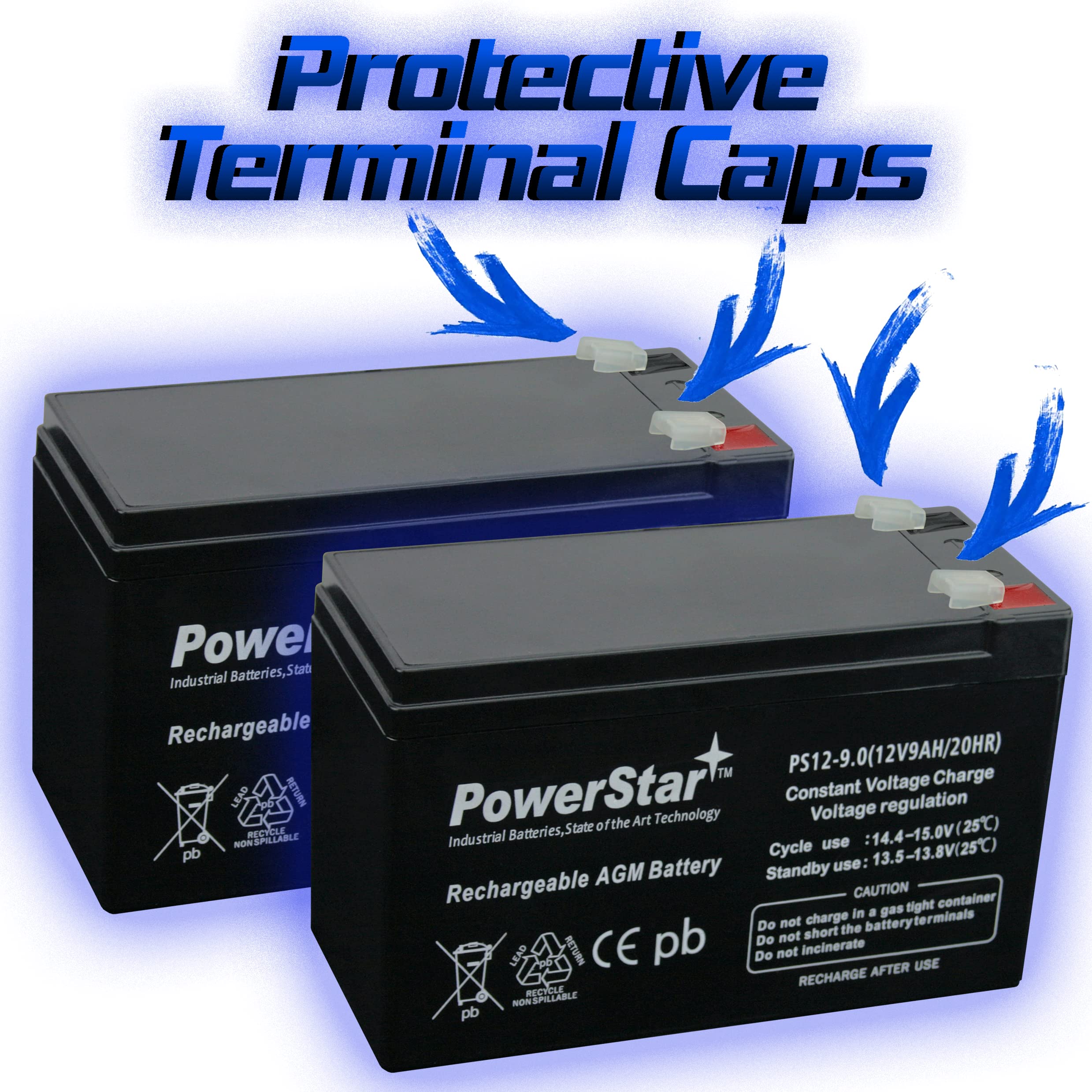 PowerStar Replacement Battery for APC Back-UPS XS 1300VA BX1300LCD UPS - High Capacity Backup Power Supply with 2 Year Warranty - Perfect for Home Office, Computer, Router & Network Equipment Protection