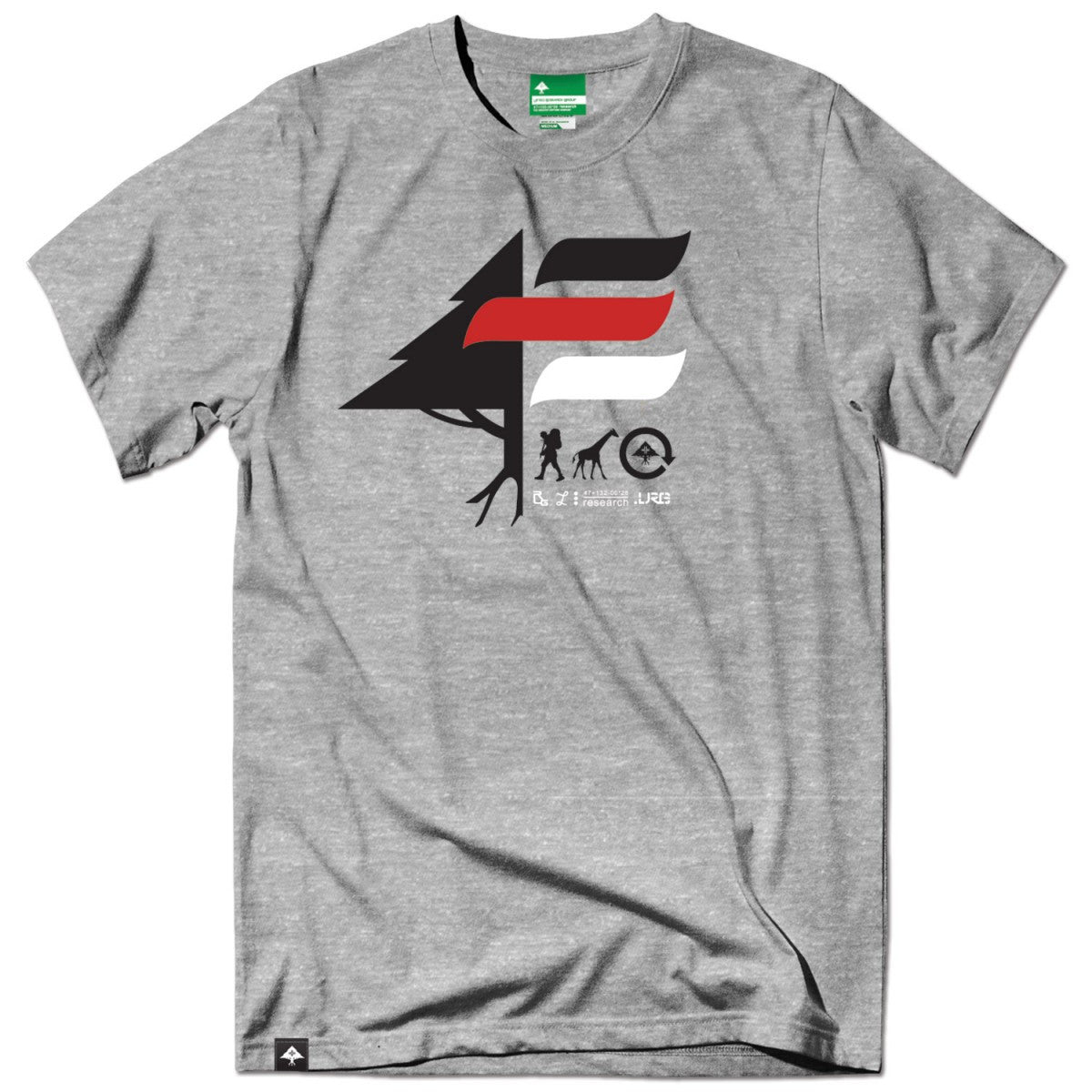 LRG Timber Flag T-Shirt - Ash Heather Color - Comfortable Casual Wear for Everyday Outfits & Street Style