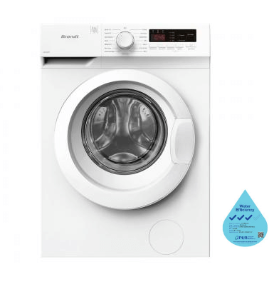 Brandt WFB180WA 8KG Front Load Washing Machine - Energy Efficient 3 Ticks Rating for Small Apartments & Laundry Rooms | Perfect for Compact Spaces & Eco-Friendly Homes
