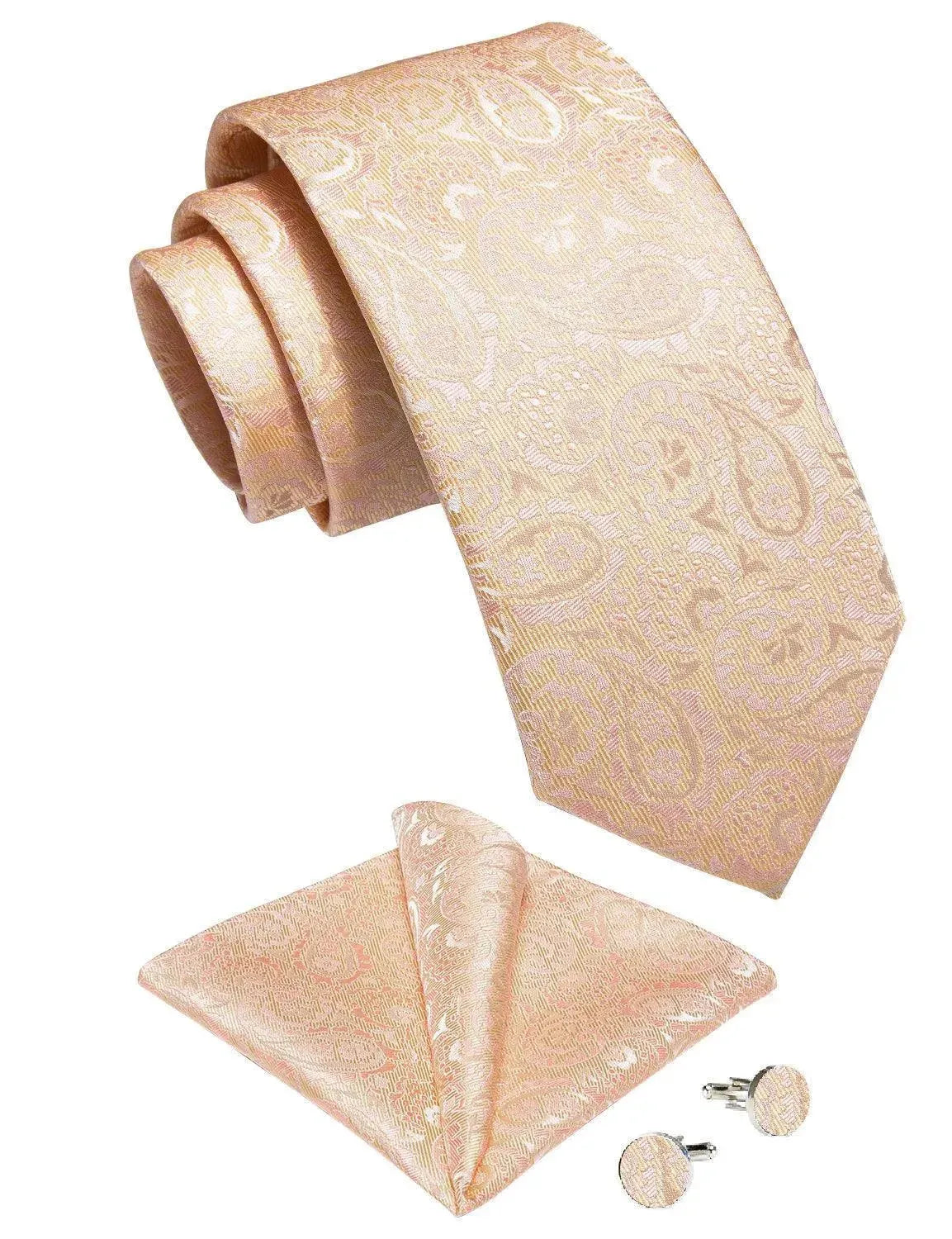 Premium Paisley Silk Necktie Set for Men - Elegant Formal & Business Attire - Perfect for Weddings, Office & Special Occasions