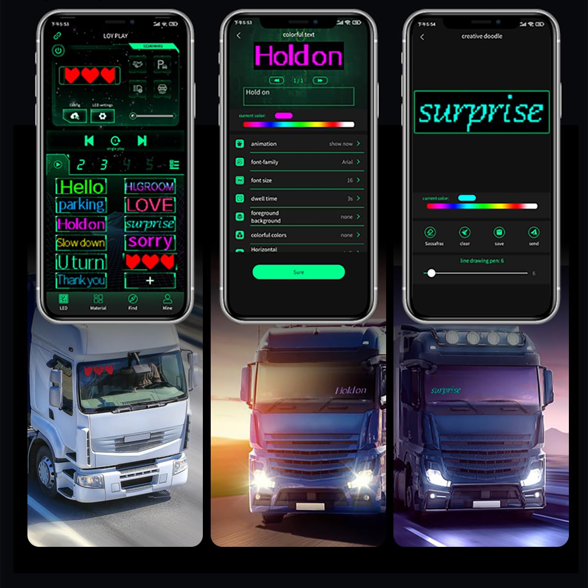 2PCs Devil Eyes LED Lights for Cars - Flexible LED Display Screen Panel for Rear Window, Dynamic Personalized Big Eye Lights for Truck Windshield with Remote & Bluetooth App Control - Perfect for Halloween, Car Shows & Night Driving