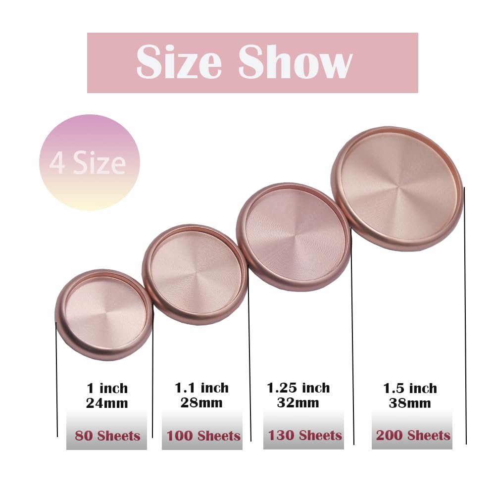 11pcs 1 Inch Rose Gold Metal Discbound Expansion Discs for DIY Planner & Notebook - Premium 24mm Discbound Expander Rings (2025 Edition) - Perfect for Custom Planners, Journals, and Office Organization