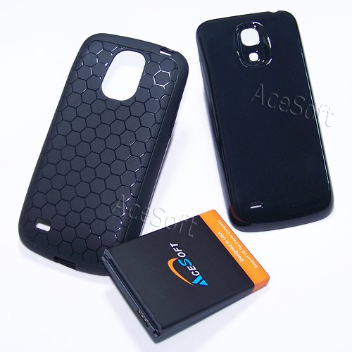 AceSoft 6400mAh Extended Battery Case with Hard Cover & TPU Protection for Samsung Galaxy S4 Mini SCH-I435L - Long Lasting Power for Travel, Work & Outdoor Activities - Fast USA Shipping