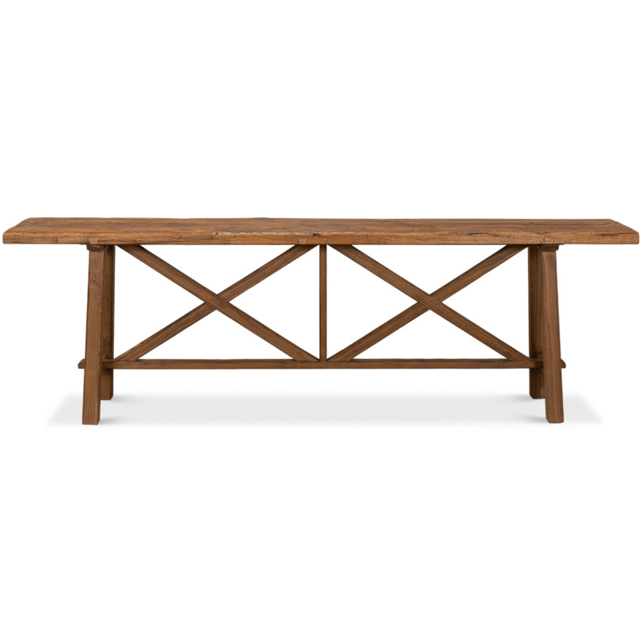 Vintage Double X Base Console Table - Elegant Entryway Sofa Table for Hallway, Living Room & Bedroom Decor
