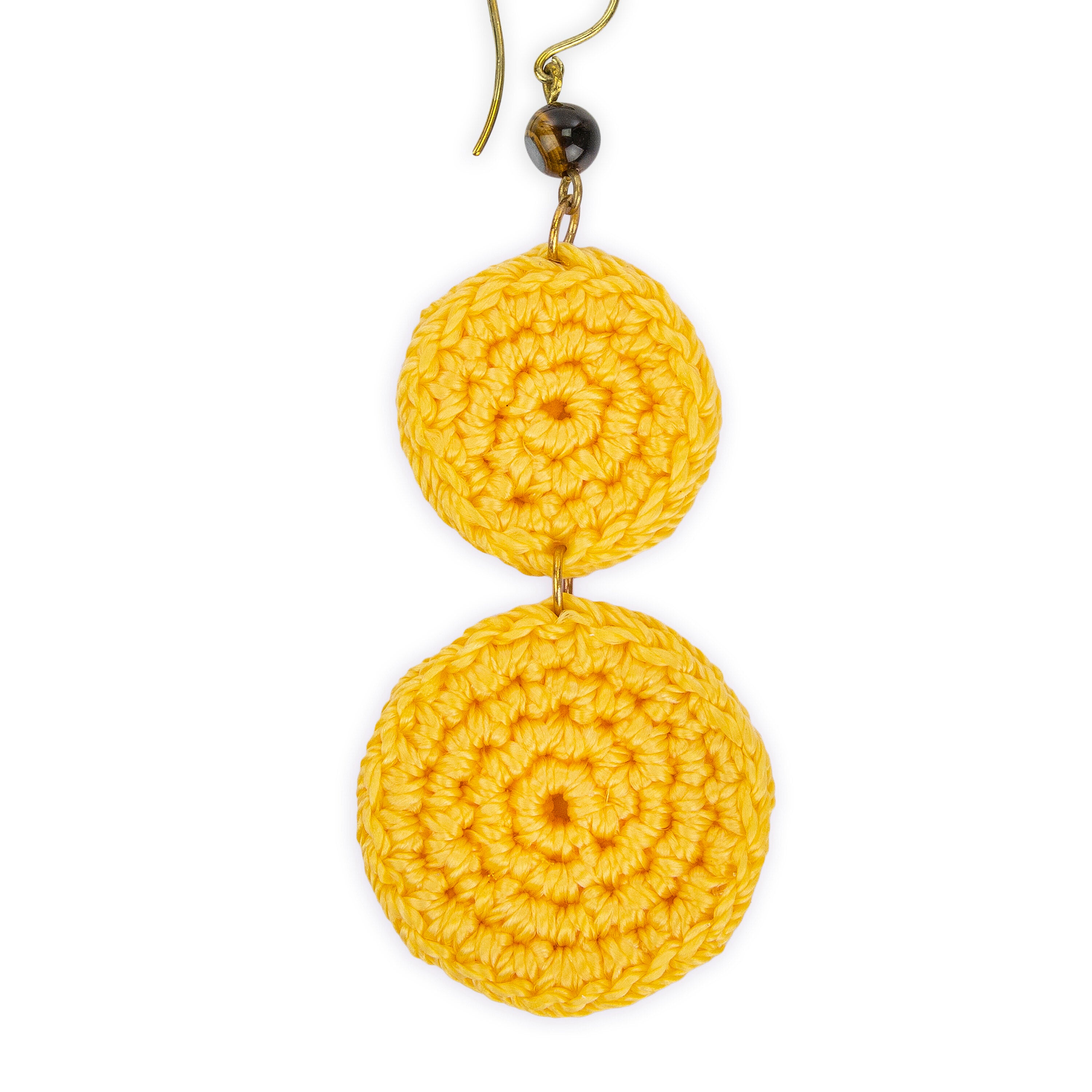 Elegant Jasper Double Disc Earrings for Women - Boho Chic Dangle Jewelry for Casual & Party Wear