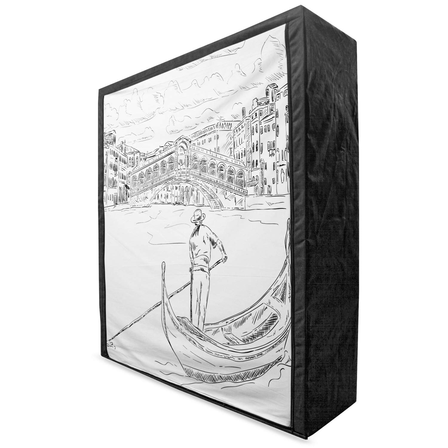 Ambesonne Venice Portable Fabric Wardrobe - 59
