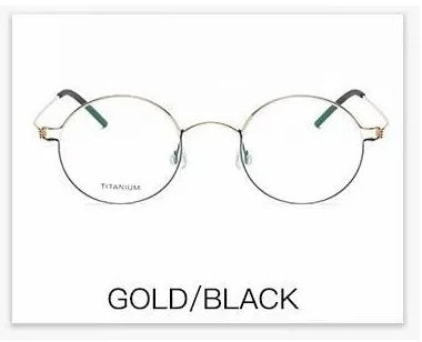 Aimee Men's Full Rim Round Screwless Titanium Eyeglasses 2248 - Lightweight & Durable Titanium Frame for Reading, Work & Everyday Use