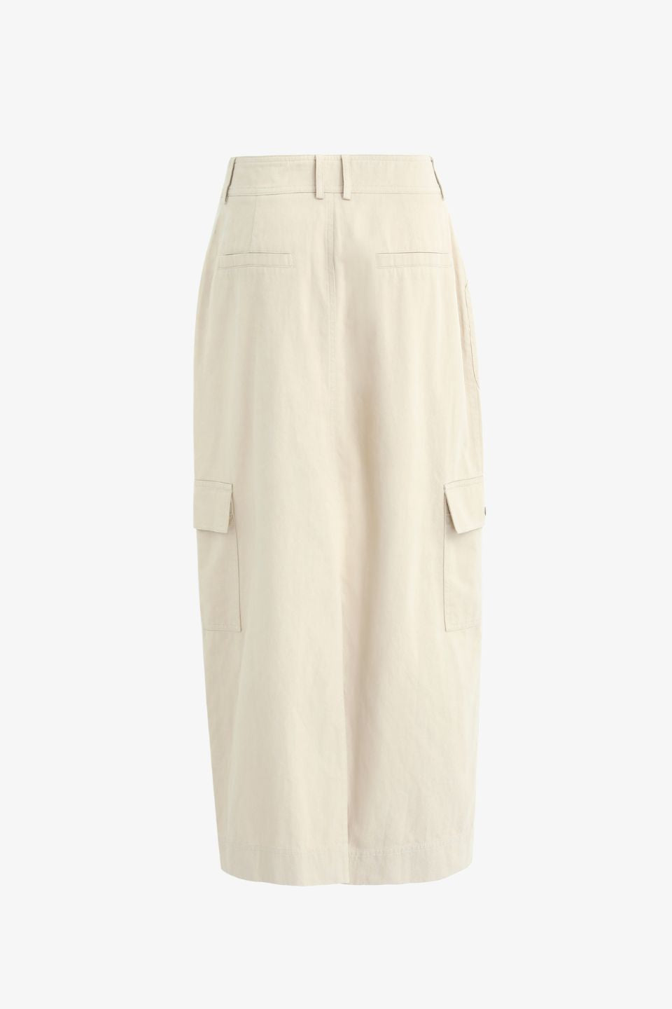 Frank Stone Cotton Utility Midi Skirt for Women - Comfortable Stretch A-Line Skirt with Pockets - Perfect for Casual Wear, Office, Travel & Outdoor Activities