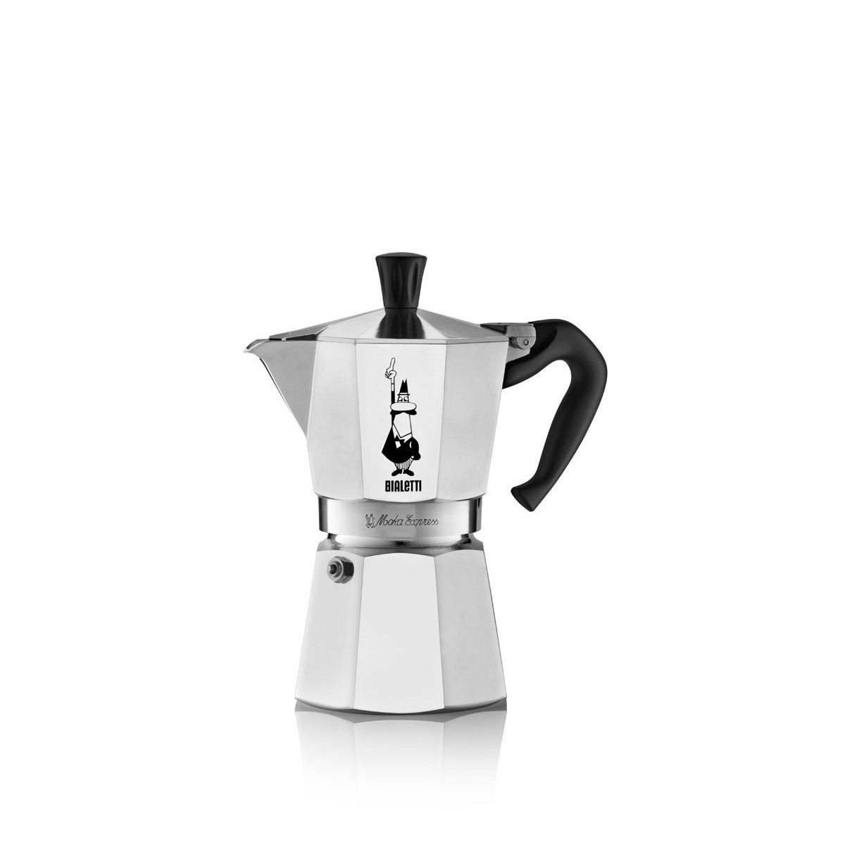 Bialetti Moka Express Stovetop Espresso Maker - 6 Cup Aluminum Coffee Pot with Heat-Resistant Handle, Silver - Perfect for Home Brewing Italian Style Espresso & Coffee