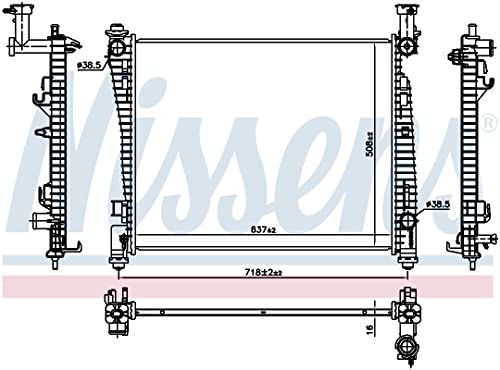 Nissens 61032 Radiator for Car & Truck - High-Performance Cooling System Replacement Part - Perfect for Daily Commute & Long Road Trips