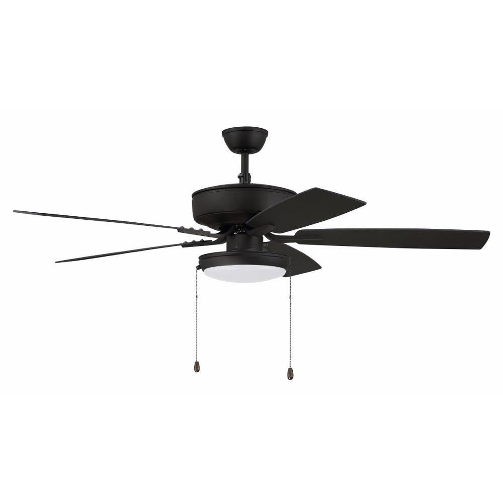 Craftmade P119ESP5-52ESPWLN Pro Plus 52 Inch Ceiling Fan with LED Light Kit & Pull Chain - 5 Reversible Espresso/Walnut MDF Blades - Perfect for Living Room, Bedroom & Outdoor Covered Patios