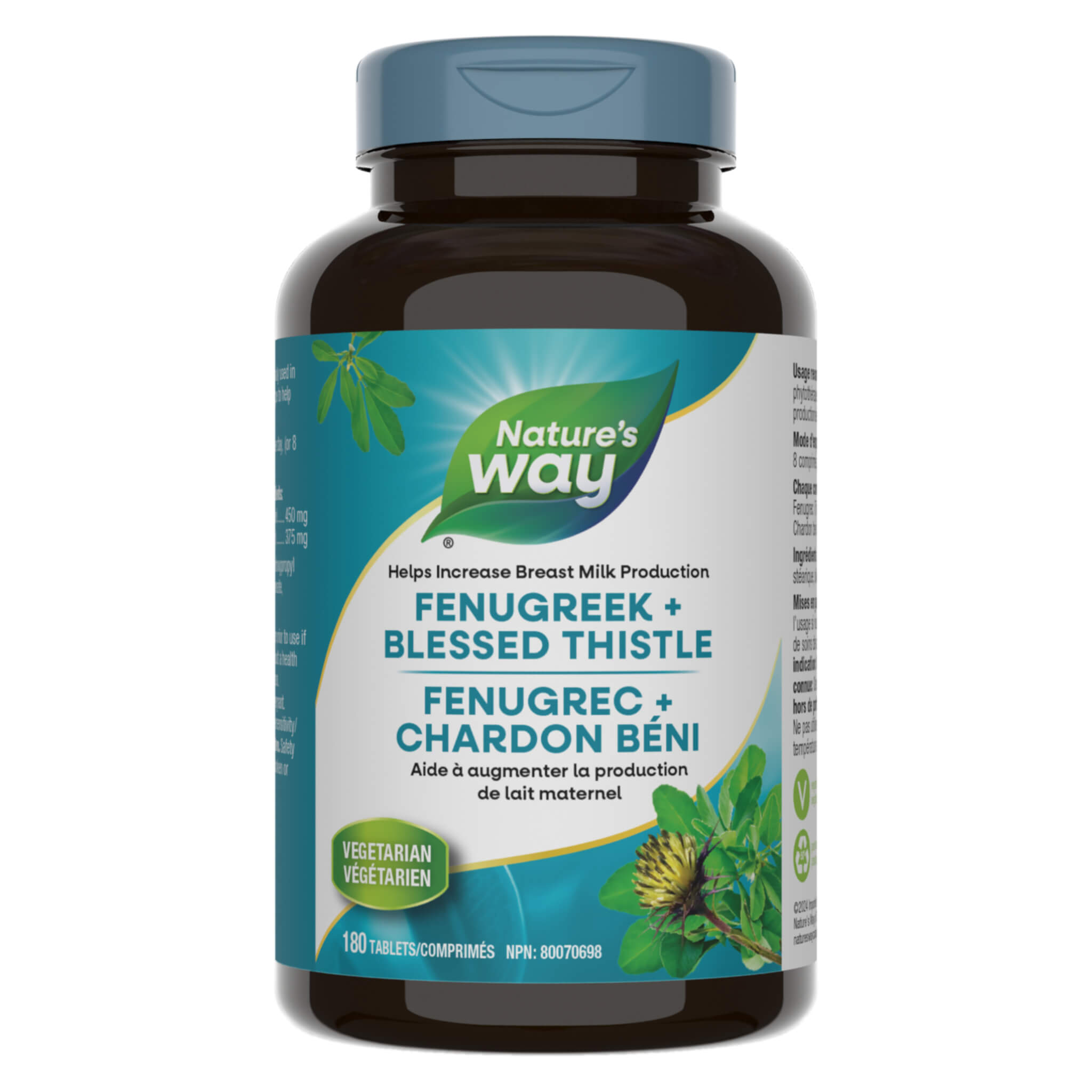 Organic Fenugreek & Blessed Thistle Capsules - Natural Herbal Supplement for Lactation Support & Breastfeeding - Perfect for Nursing Mothers & Postpartum Care