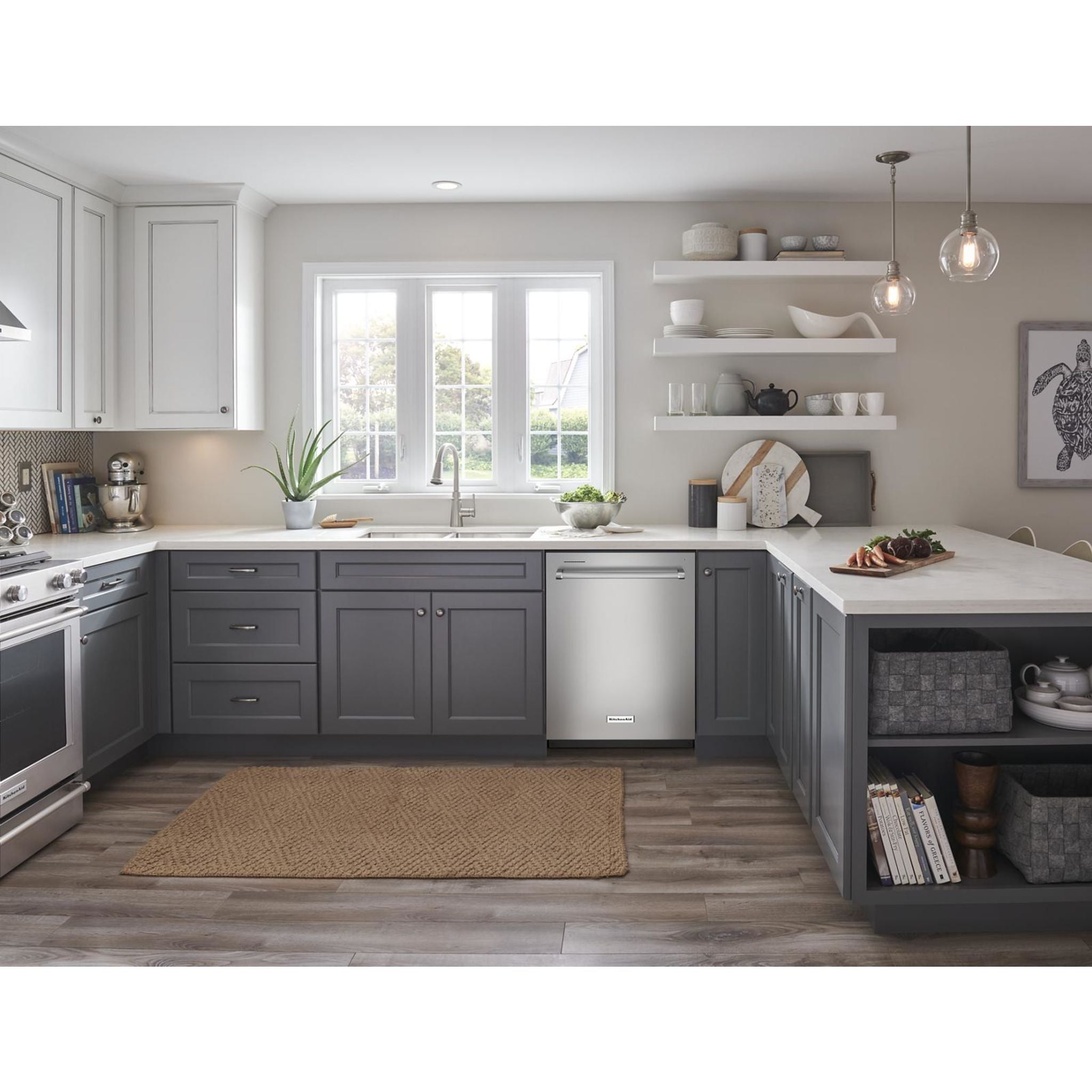 KitchenAid KDTE204KPS 24-Inch Built-In Dishwasher with Stainless Steel Tub - Quiet Operation, Energy Star Certified - Perfect for Modern Kitchens and Busy Families