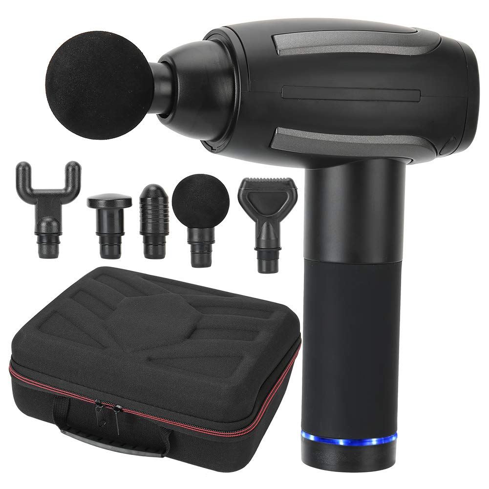 12W 6 Massage Heads Electric Muscle Massager with LED Display - Portable Deep Tissue Massager for Back, Neck, Shoulder & Leg Pain Relief - Perfect for Home, Travel, Gym & Post-Workout Recovery