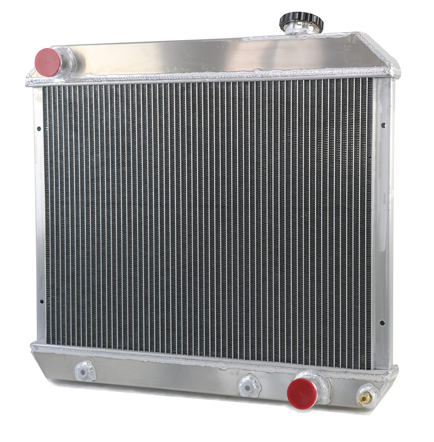 High-Performance 3 Core Radiator with Shroud & Fan Kit for 63-66 Chevy C10 C20 C30 K10 K20 Pickup Suburban & GMC 1000 1500 2500 Series - Also Fits Oldsmobile Cutlass F85 & Pontiac Bonneville Catalina - Complete Cooling System Upgrade for Hot Weather & Heavy-Duty Towing
