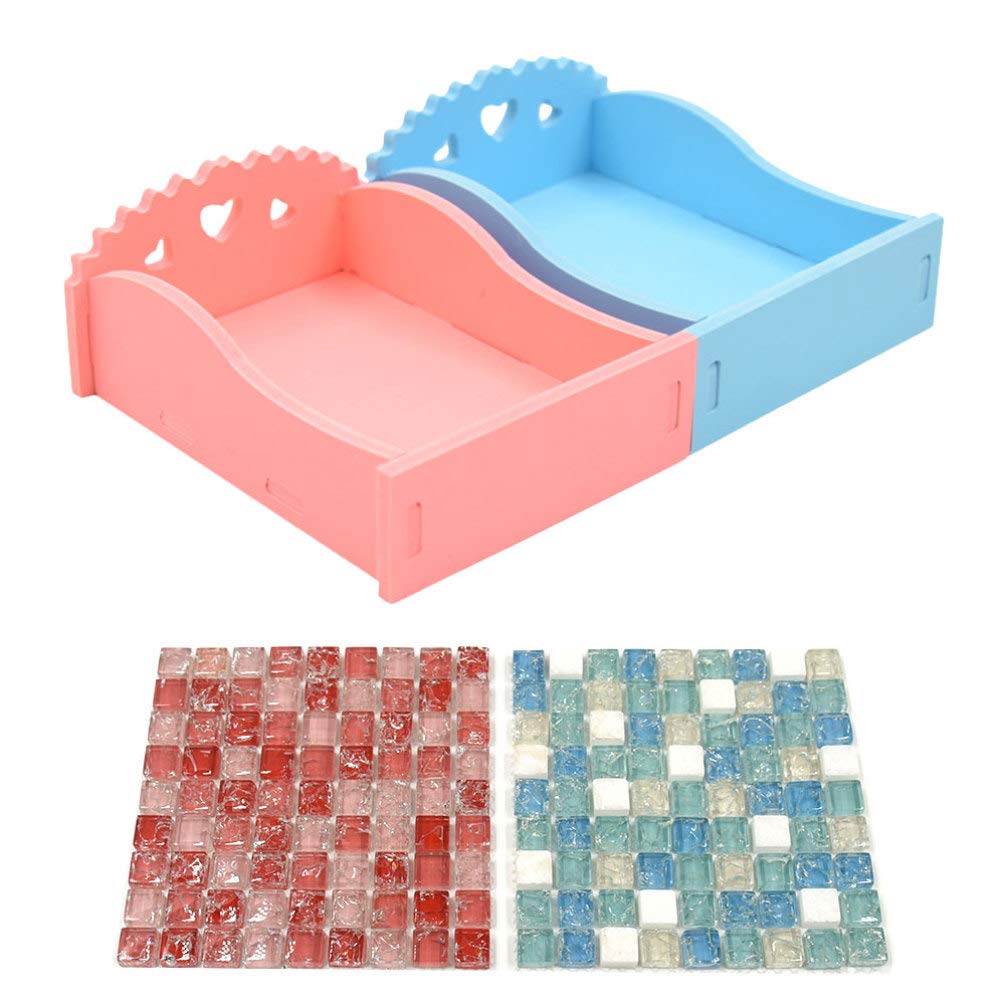 2Pcs Small Animal Cooling Mat - Hamster, Chinchilla & Guinea Pig Summer Ice Bed for Pets | Portable Cooling Plate for Cages, Travel & Hot Weather Relief