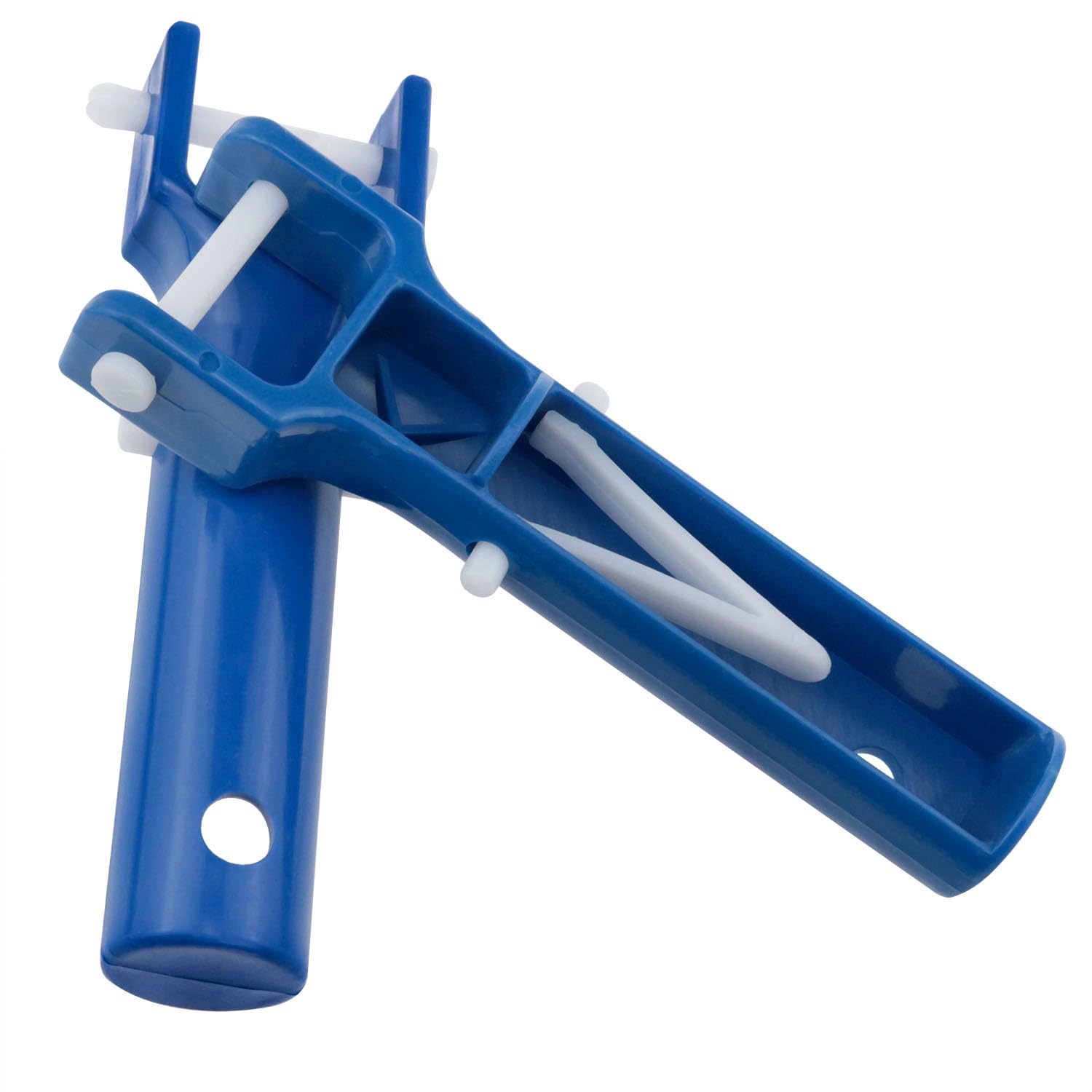 2PCS Universal Blue Pool Vacuum Brush Handles with 6PCS V-Shaped Clips - Replacement Parts for In-Ground & Above Ground Pools - Perfect for Cleaning Pool Walls, Floors & Corners