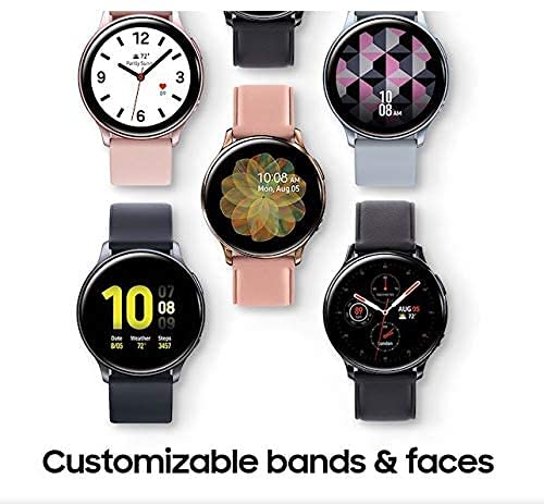 SAMSUNG Galaxy Watch Active 2 Smart Watch (44mm, GPS, Bluetooth, LTE Unlocked) - Advanced Health & Fitness Tracker with Long Battery Life, US Version, Aqua Black (Renewed) - Perfect for Workouts, Running, Swimming & Daily Activity Tracking