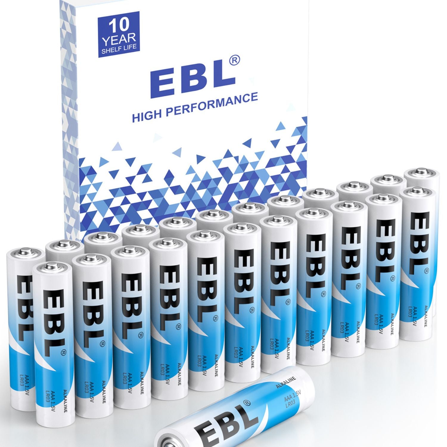 EBL 1.5V AAA Alkaline Batteries (8-Pack) - Long-Lasting Power for Toys, Remote Controls, Flashlights & More - Non-Rechargeable Household Batteries