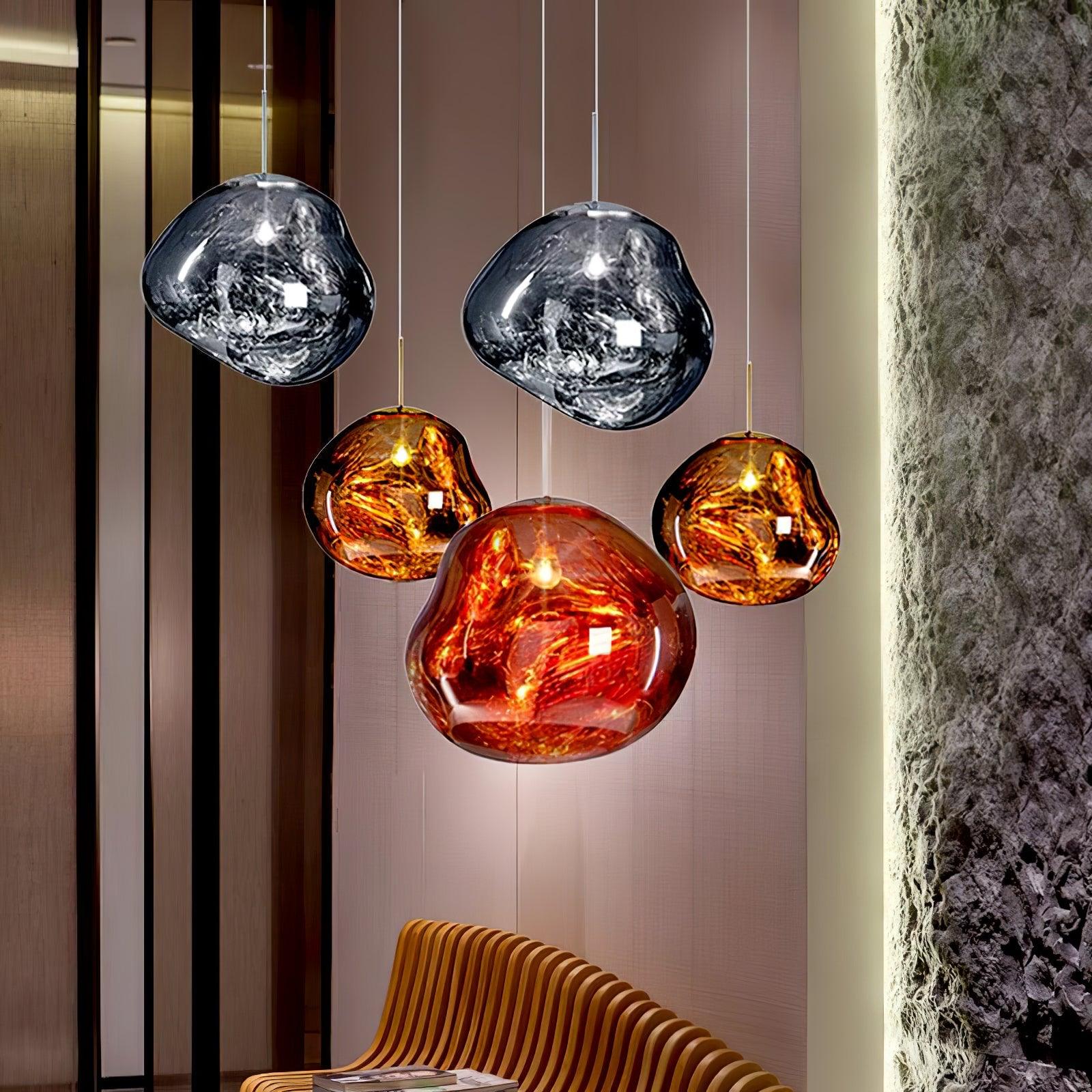 Modern Lava Pendant Lamp - Stylish Volcanic Glass Ceiling Light Fixture for Living Room, Bedroom & Dining Room Decor
