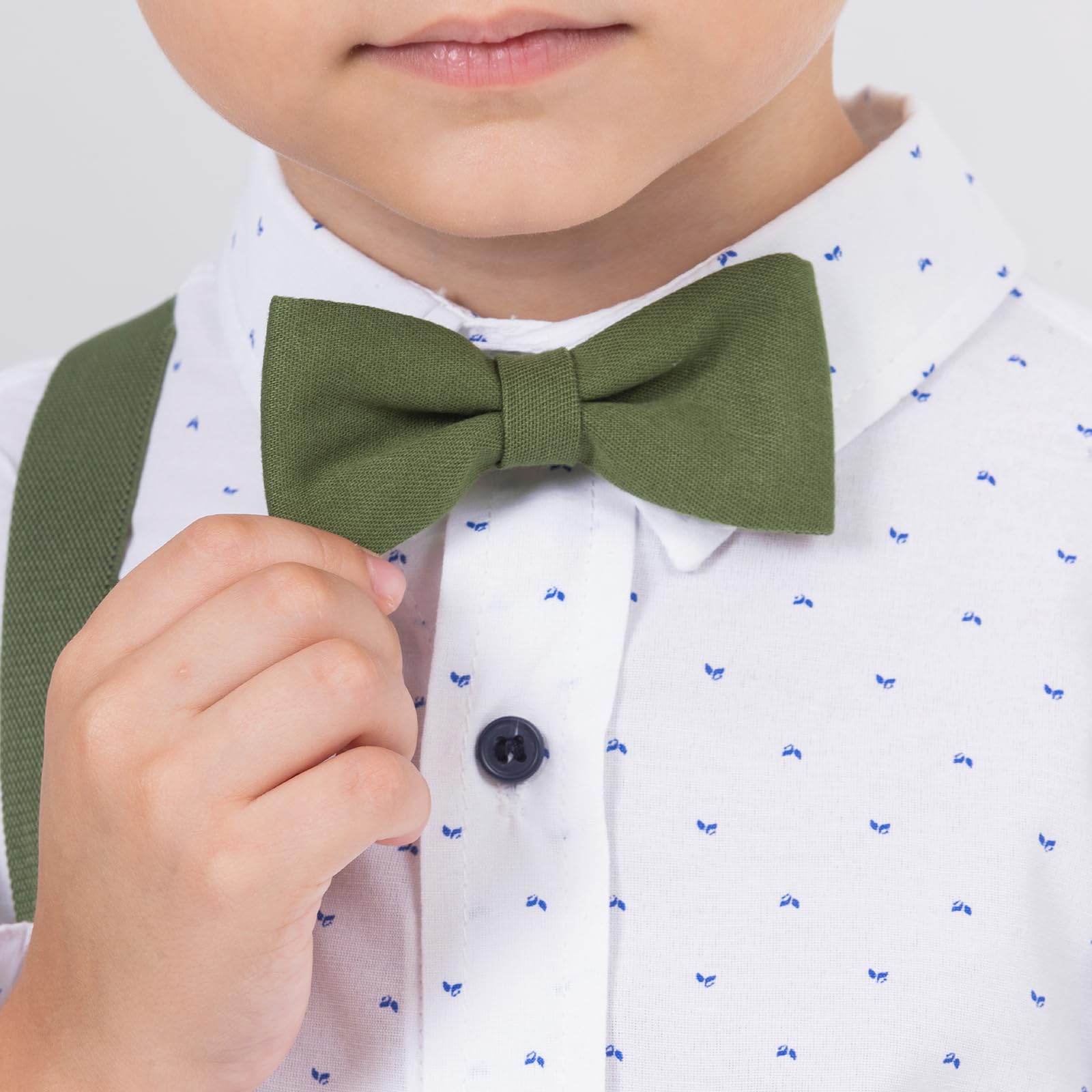 Toddler Boys Suit Set with Shirt, Pants & Bow Tie - Formal Outfit for Weddings & Parties